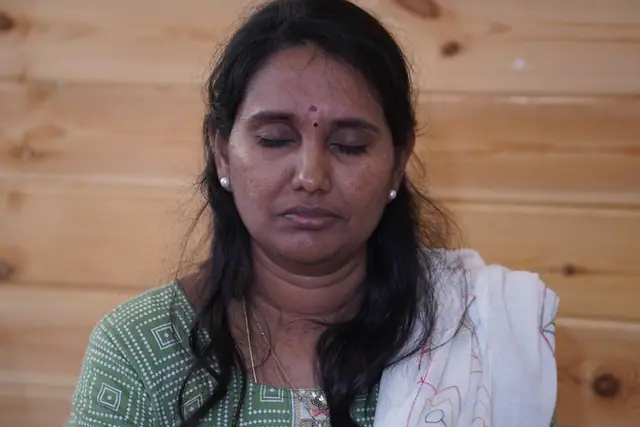 An emotional moment during a session, September 2022, Anaikatti